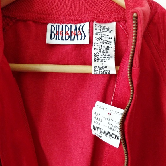 VTG Bill Blass Jeans satin bomber jacket - Picture 3 of 8